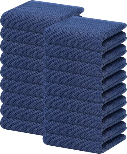 Miniatura 71 de Homaxy Paños de cocina de 100% algodón con tejido de gofre, ultra suaves, absorbentes, de secado rápido, 12 x 12 pulgadas, paquete de 6, amarillo