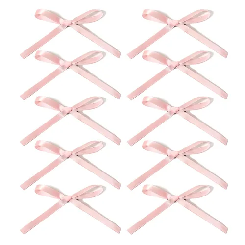 Miniatura 11 de Pinzas para el cabello con lazo para mujeres, cintas para el pelo para mujeres y niñas, lazo de satén beige, bonitos clips de lazo pequeños