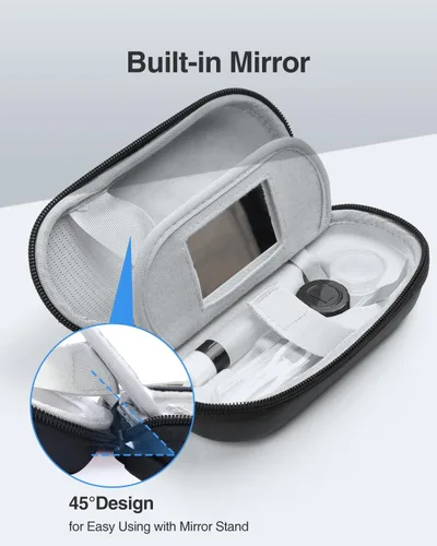 Miniatura 5 de Luxtude Estuche para Lentes de Contacto, Lindo Estuche para Gafas y Lentes de Contacto 2 en 1, Espejo Incorporado y Pinza y Botella de Solución