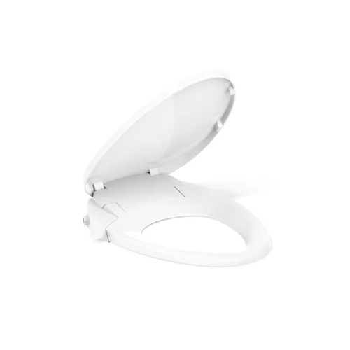 Kohler PureWash M300 Asiento de Inodoro Bidé Manual Alargado, Mango Blanco, Tapa de Cierre Silencioso que Evita Golpes, Bidé de Inodoro, Fácil