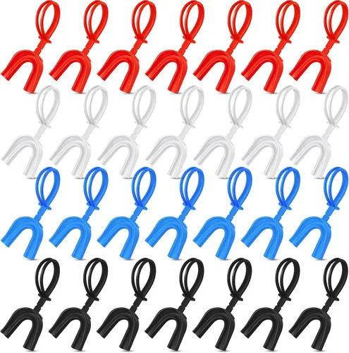 Miniatura 9 de Kanayu 30 unidades de protectores bucales suaves con correa, protector bucal para adultos y jóvenes, boxeo, baloncesto, hockey, lacrosse, lucha