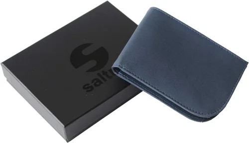 Miniatura 6 de Saltrek Cartera delgada con bolsillo frontal Bloqueo RFID Billfold de cuero minimalista