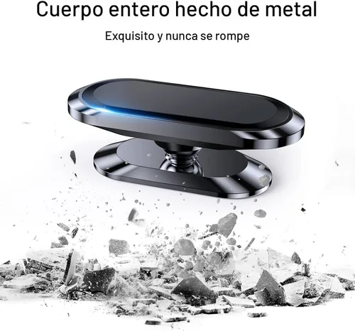 Miniatura 3 de 【Paquete de 2】 Soporte magnético de teléfono para el tablero del automóvil 【Imán fuerte】 Soporte magnético para teléfono del coche 【4 placas】