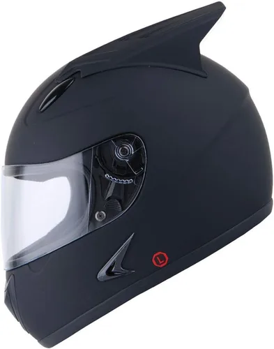 1Storm - Casco completo con alas y cuernos para motocicleta