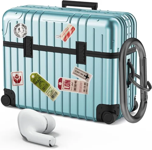 Miniatura 12 de KOREDA Funda compatible con AirPods Pro de 2ª/1ª generación, bonita y divertida funda con diseño de maleta para Airpods Pro de 2ª/1ª
