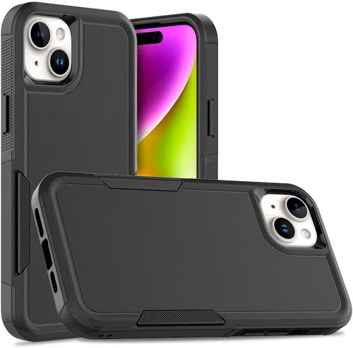Miniatura 13 de Funda WOGROO para iPhone 8 Plus, iPhone 7 Plus de 5.5 pulgadas, funda protectora para teléfono a prueba de golpes, fuerte y duradera, color negro