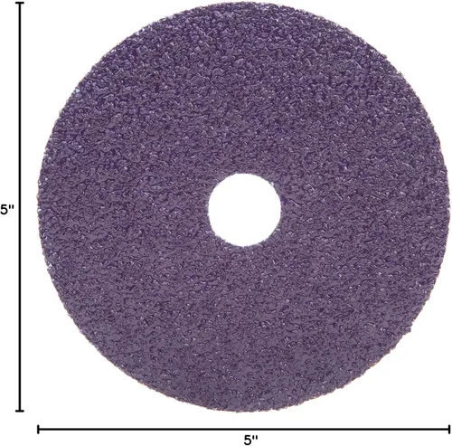 Miniatura 10 de 3M Cubitron II - Disco de fibra abrasiva, 33413, 5 pulgadas x 7/8 pulgadas, grano 36+, paquete de 5, alto rendimiento, corte rápido, larga duración