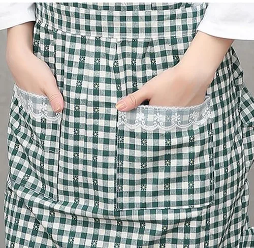 Miniatura 4 de Bonito delantal para mujer con bolsillos, delantal clásico vintage, delantal de cocina de 34 x 27 pulgadas, perfecto para cafetería, hornear, cocinar