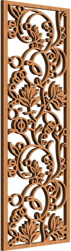 Miniatura 141 de 9 3/8"W x 24 3/8"H x 1/4"T Caspio Decorativos Paneles De Pared De Madera De Calado, Roble Rojo rojo (Red Oak)