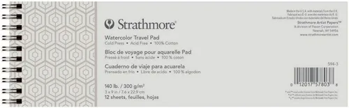 Miniatura 8 de Strathmore Paquete de papel de acuarela 8 x 10 pulgadas, 10 hojas -140308