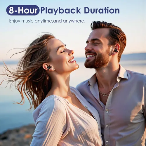 Miniatura 4 de Auriculares abiertos con aro de oído abierto, ligeros, cómodos, con clip de oreja abierto, auriculares inalámbricos, 40H Play Bluetooth 5.4
