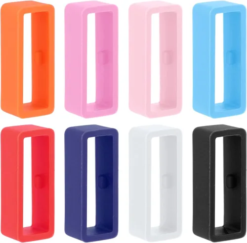 SAVITA 8 correas de reloj de 0.866 pulgadas, correa de reloj de silicona, varios colores, correas de reloj, anillos de cierre para reloj inteligente