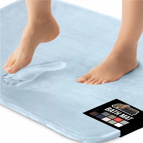 Miniatura 40 de GORILLA GRIP Alfombras de Baño de Espuma Viscoelástica, Tapetes de Baño de Terciopelo Suave y Absorbente, Puntos Duraderos en la Parte Inferior