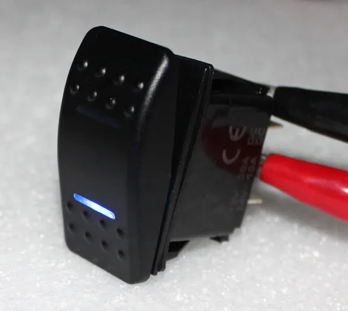 Miniatura 3 de BANDC Marine Boat Car 7 Pins 2 Luz Azul Led On-Off-on Rocker Interruptor Dpdt Impermeable 12 V 24 V