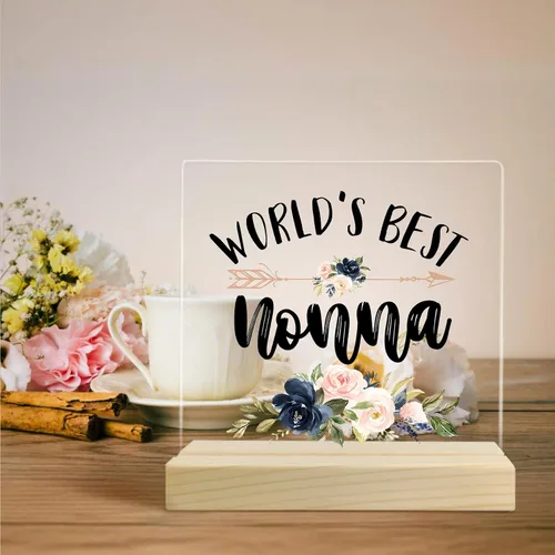 Miniatura 3 de Regalo de Grammy, regalos para abuela, placa acrílica del mejor Grammy del mundo, regalos para la mejor abuela, regalos de abuela para cumpleaños