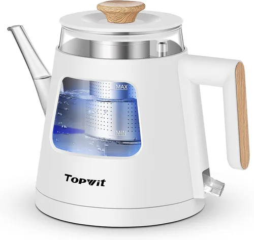 Miniatura 8 de TOPWIT Hervidor eléctrico de agua caliente, hervidor eléctrico de acero inoxidable de 2.0 L, hervidor de té y café, calentador de agua sin BPA con F