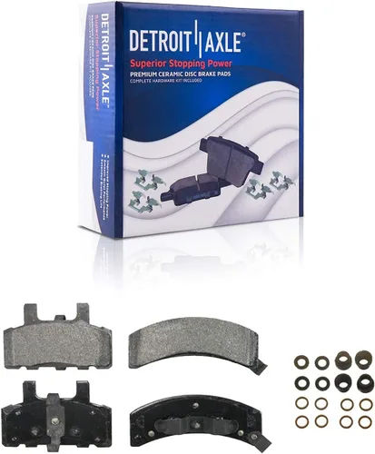 Miniatura 4 de Detroit Axle - Pastillas de freno delantero izquierdo de repuesto para Express Savana 1500 2500 Tahoe Astro Yukon Safari Escalade - Juego de 3 piezas