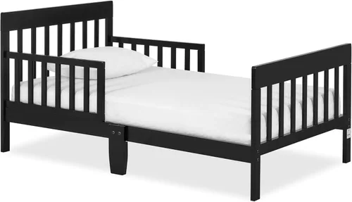 Dream On Me Finn - Cama para niños pequeños, color negro, con certificado Greenguard Gold y JPMA, acabados no tóxicos, hecha de madera de pino