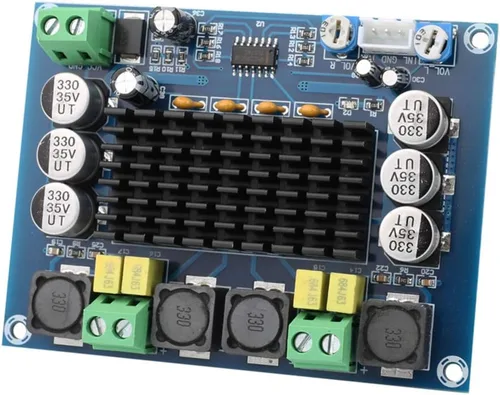 Clyxgs TPA3116D2 Placa de amplificador de audio digital de doble canal clase D, DC12-26V módulo de amplificador estéreo de alta potencia para