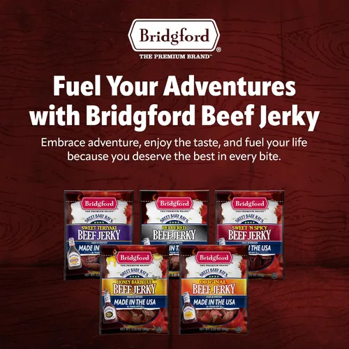 Miniatura 8 de Bridgford Sweet Baby Ray's Beef Jerky Sweet N Spicy - Paquete de 2 unidades de 6.2 onzas, cecina de res picante endulzada con alto contenido
