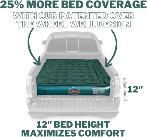 Miniatura 2 de Pittman Outdoors AirBedz Lite PPI PV202C - Colchón inflable de tamaño completo y corto de 6'-6.5' para cama de camión con bomba de aire DC con cable