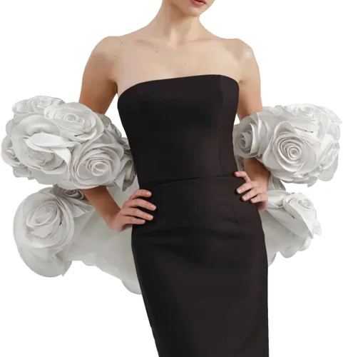 Miniatura 2 de Capa de bíceps para mujer con flores 3D para fiesta
