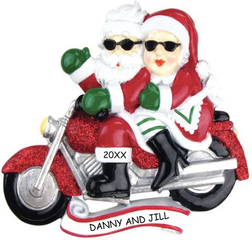Miniatura 8 de Adorno Navideño Colgante Personalizado para Parejas Mr & Mrs Claus (Santa Genial y la Señorita Claus)