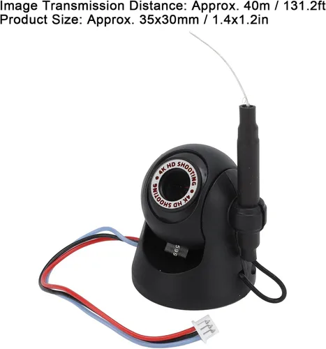 Miniatura 3 de SUNGOOYUE Cámara WiFi de ángulo ajustable 720P HD para RC Car Picnics Senderismo Viajar, Cámara de control remoto RC para F3 F4 1:24 RC Car