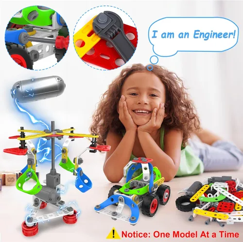 Miniatura 6 de Juguetes eléctricos STEM 10 en 1 para niños de 5, 6, 7, 8, 9 años, regalos de cumpleaños, juguetes educativos de construcción para niños de 4 a 8