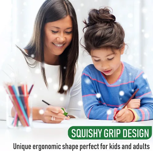 Miniatura 6 de The Pencil Grip Agarres de Lápiz con Purpurina 6 Piezas, Agarres de Lápiz para Escritura de Niños, Agarre Ergonómico de Bolígrafo para Diestros