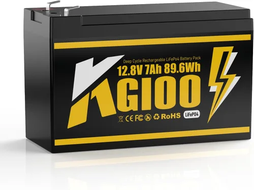 Batería de ciclo profundo LiFePO4 de litio de 12V 7Ah, batería recargable de fosfato de hierro y litio de más de 4000 ciclos profundos para Power