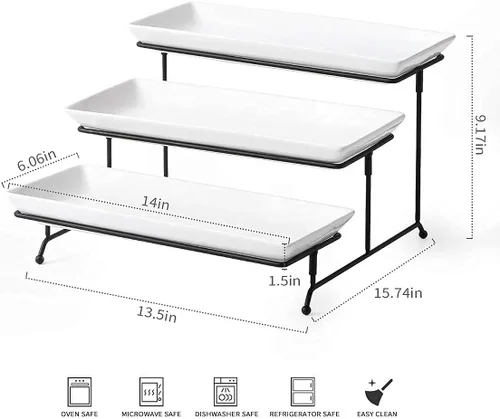 Miniatura 6 de Tazas de café expreso con platillos y soporte de metal, juego de 6 tazas de capuchino de 4 onzas, taza de té para fiesta de té, color blanco