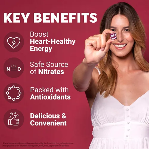 Miniatura 2 de Force Factor Total Beets - Masticables suaves con remolacha, nitratos, L-citrulina, extracto de semilla de uva y antioxidantes, suplemento