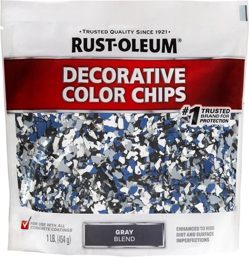 Miniatura 12 de Rust-Oleum 312449-6PK Chips de color decorativos epoxyShield de mezcla gris glaciar, 1 libra, (paquete de 6)