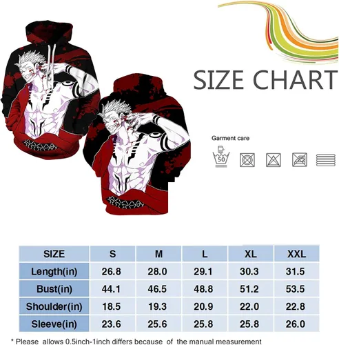 Miniatura 5 de Wipnhui Sudadera unisex con capucha de anime para hombre con estampado 3D