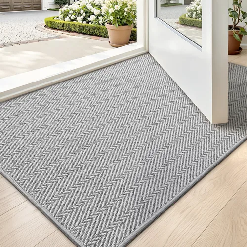 Miniatura 22 de LUMI Tapete ultradelgado para puerta de interior de 17 x 30 pulgadas, tapete de entrada antideslizante, tapete de perfil bajo, tapete de diseño