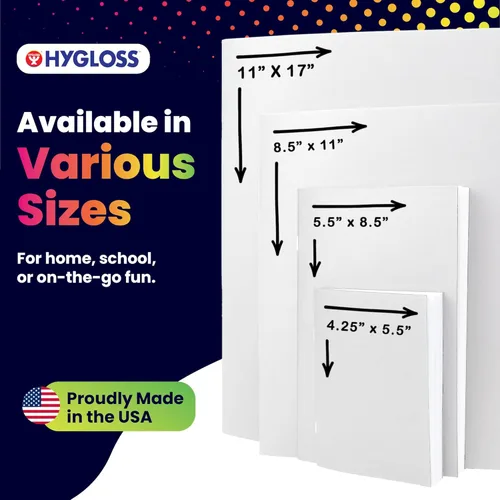 Miniatura 6 de Hygloss Libros en blanco – Paquete de 20 – 4.25 x 5.5 pulgadas A6 libros blancos en blanco para que los niños escriban historias, garabatos, artes