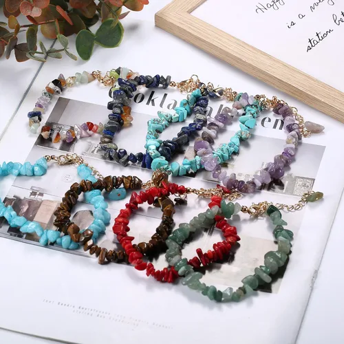 Miniatura 6 de Ubjuliwa 15 pulseras de chakras de piedras preciosas naturales para mujeres, pulseras de cristal curativo para mujeres y hombres, pulsera elástica