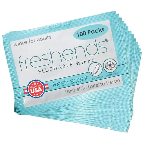 Freshends Toallitas desechables desechables envueltas individualmente, paquete de 100 toallas de lujo, artículos esenciales de baño de invitados