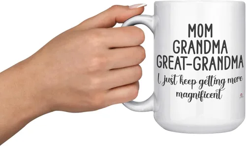 Miniatura 5 de ODDITEES Taza de café con texto en inglés "I Just Keep Getting More Magnificent", color blanco