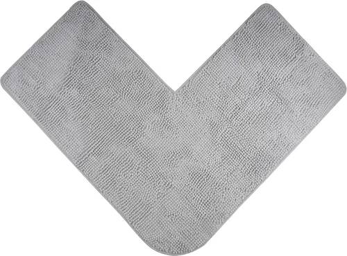 Miniatura 10 de fluffy Alfombra de baño para duchas redondas, hecha de chenilla, con parte inferior antideslizante