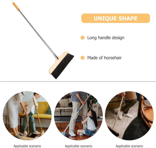 Miniatura 4 de Uonlytech Escoba de piso Escoba de servicio pesado Escoba de cocina Escoba de madera Barredora de madera Escoba para el hogar Cepillo de barrido