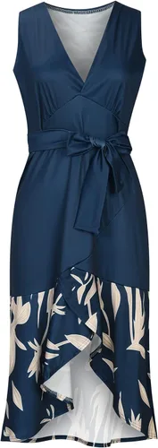 Miniatura 5 de FQZWONG Vestidos de verano para mujer 2023, casual, manga corta, fluidos, maxi vestidos de playa, sexy, fiesta, club, bohemio, trajes de vacaciones