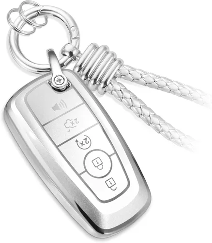 Miniatura 13 de Funda para llavero Buick con llavero de cuerda trenzada de metal, funda suave mejorada para Avenir Envision Encore Chevy Suburban Tahoe GMC Yukon