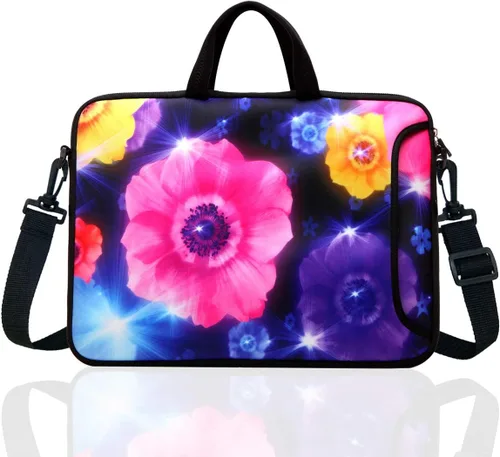 Miniatura 9 de 14 pulgadas portátil bolsa de hombro manga caso con asa para 13" 13.3" 14" 14.1" Netbook/Macbook Air Pro (azul clásico)