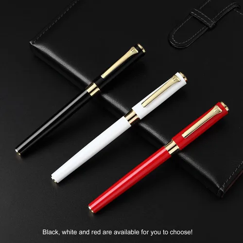 Miniatura 7 de YIVONKA Bolígrafo de lujo, línea de recambio negra, ancho de 0.02 pulgadas, el mejor regalo de bolígrafo de oficina para hombres y mujeres, Negro