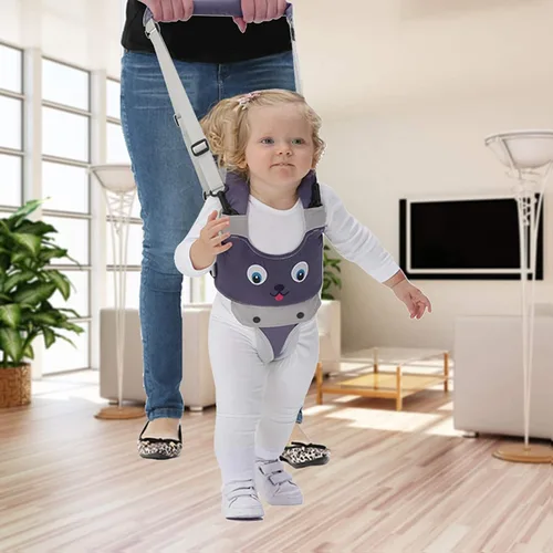 Miniatura 7 de IULONEE Andador de bebé, arnés de mano para niños pequeños, cinturón protector, para actividades infantiles, ajustable, de pie, ayudante de Gris