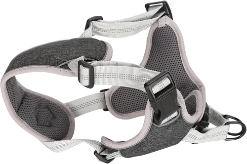 Miniatura 9 de Dog Vest Harness Adjustable Reflective Safety Pet Chest Strap for Large Medium Dogs Black Polyester Nylon One Size (S)