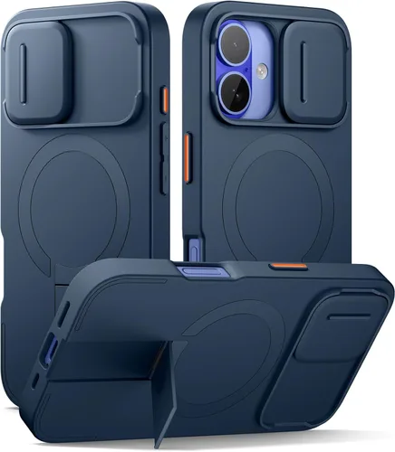 Miniatura 66 de SURITCH - Funda para iPhone 17 Pro Max con cubierta de control de cámara, cubierta para cámara y soporte ajustable, compatible con MagSafe, a prueba