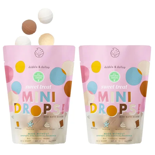 Miniatura 9 de Dabble & Dollop Mini bombas de baño, aromas de fruta fresca, origen natural, aromas mezclables, ingredientes limpios, sin tintes sintéticos, bombas